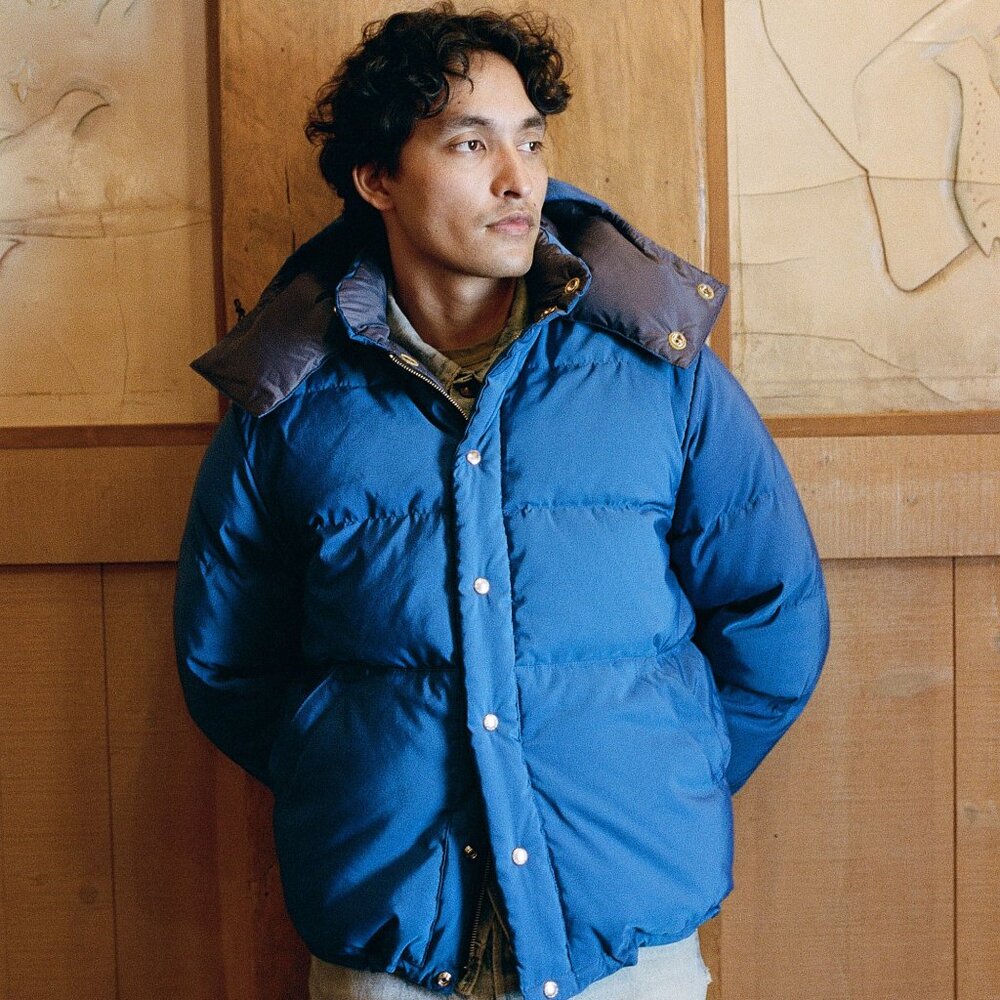 Crescent Down Works Navy Down Sweater - Size M Used - Picture 7 of 8